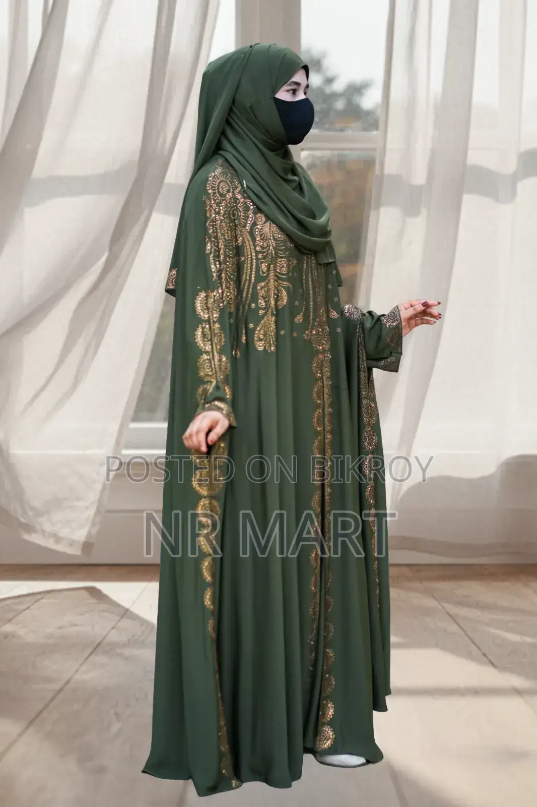 Luxury Persian Abaya Set – With Inner, Vest and Hijab