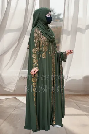Luxury Persian Abaya Set – With Inner, Vest and Hijab