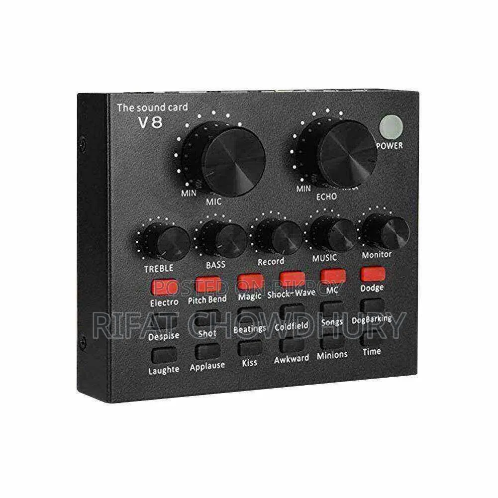 V8 Multifunctional Live Sound Card Durable