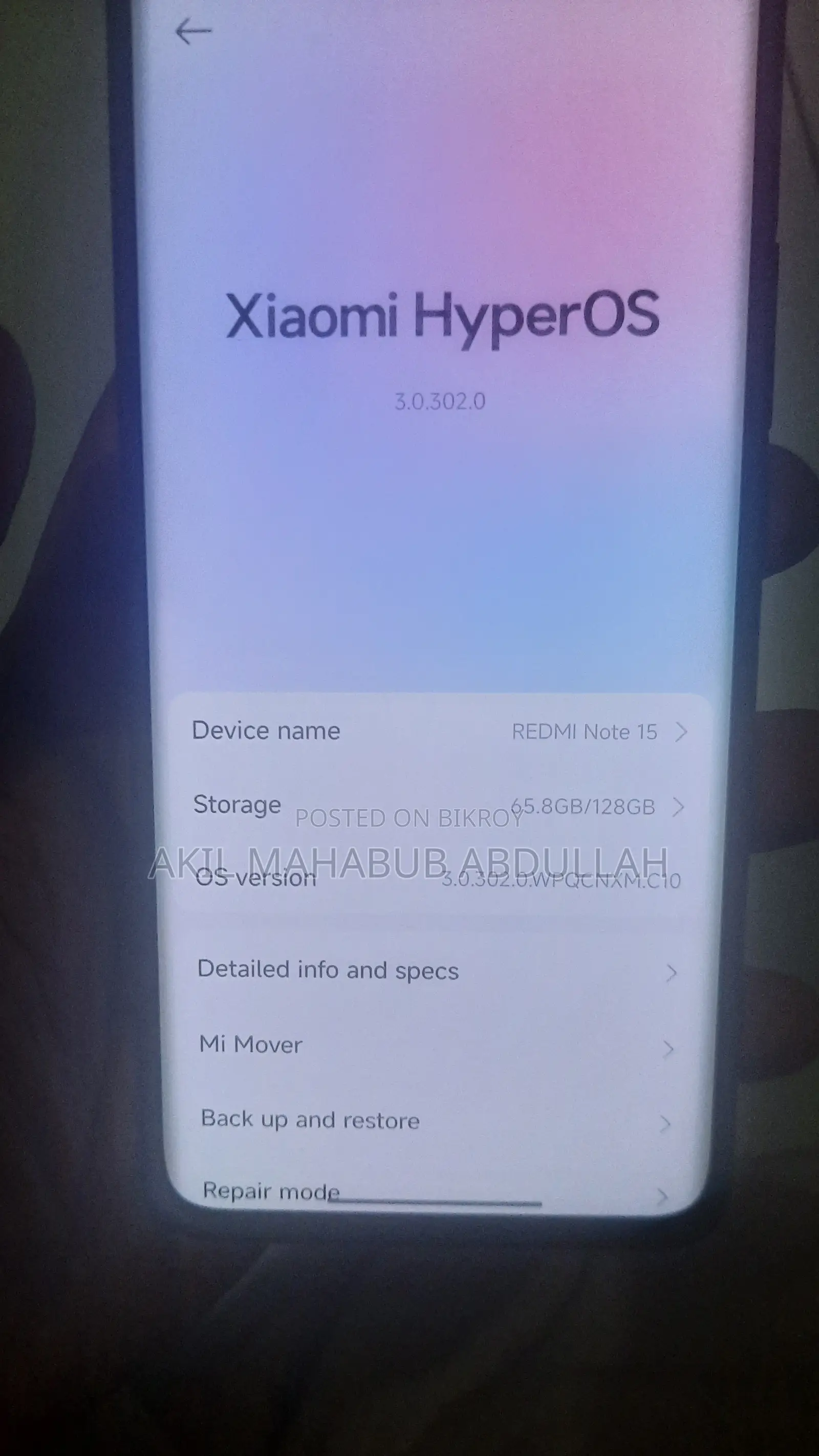 New Xiaomi Redmi Note 15 128 GB Black