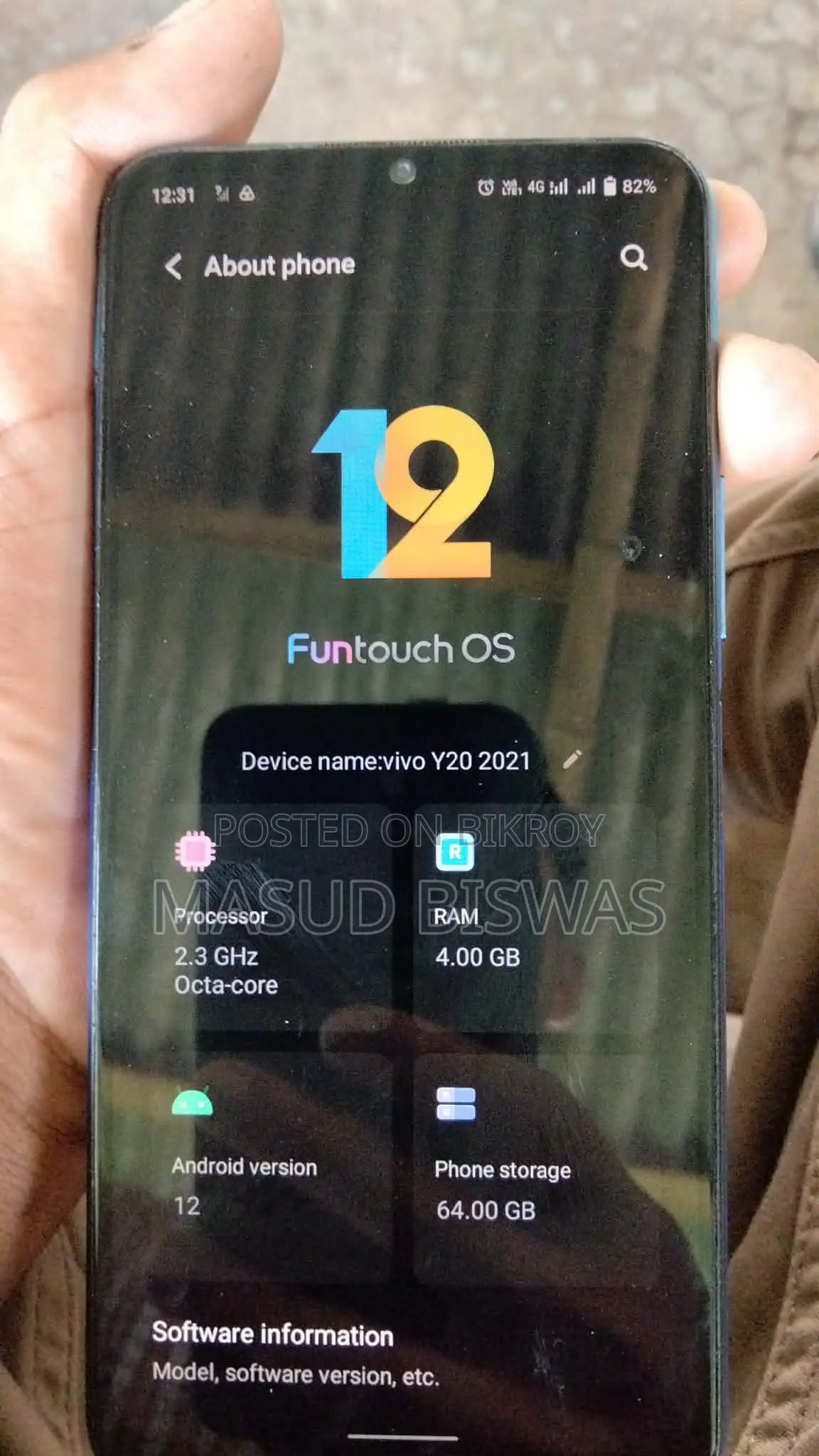 Vivo Y20 64 GB Blue