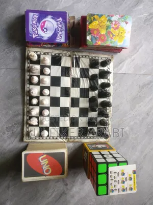 Rubik's cube. Ludo. UNO. Pokemon. Playing cards.