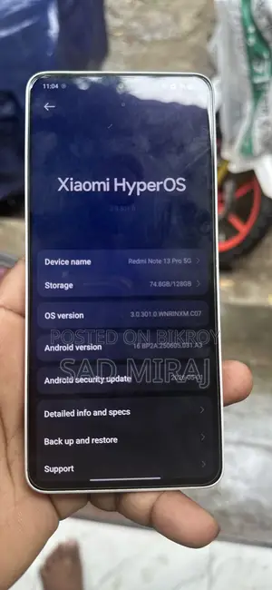 শাওমি রেডমি নোট ১৩ প্রো ৫জি ১২৮ জিবি সাদা