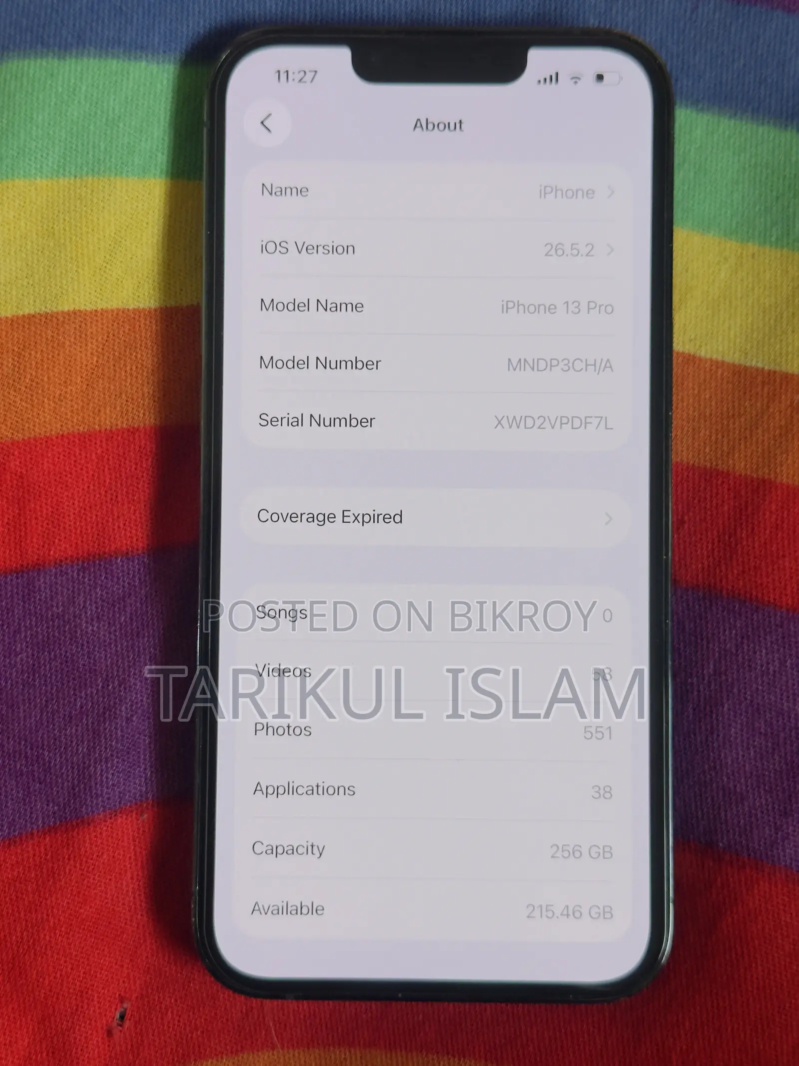 অ্যাপল আইফোন ১৩ প্রো ২৫৬ জিবি গ্রে