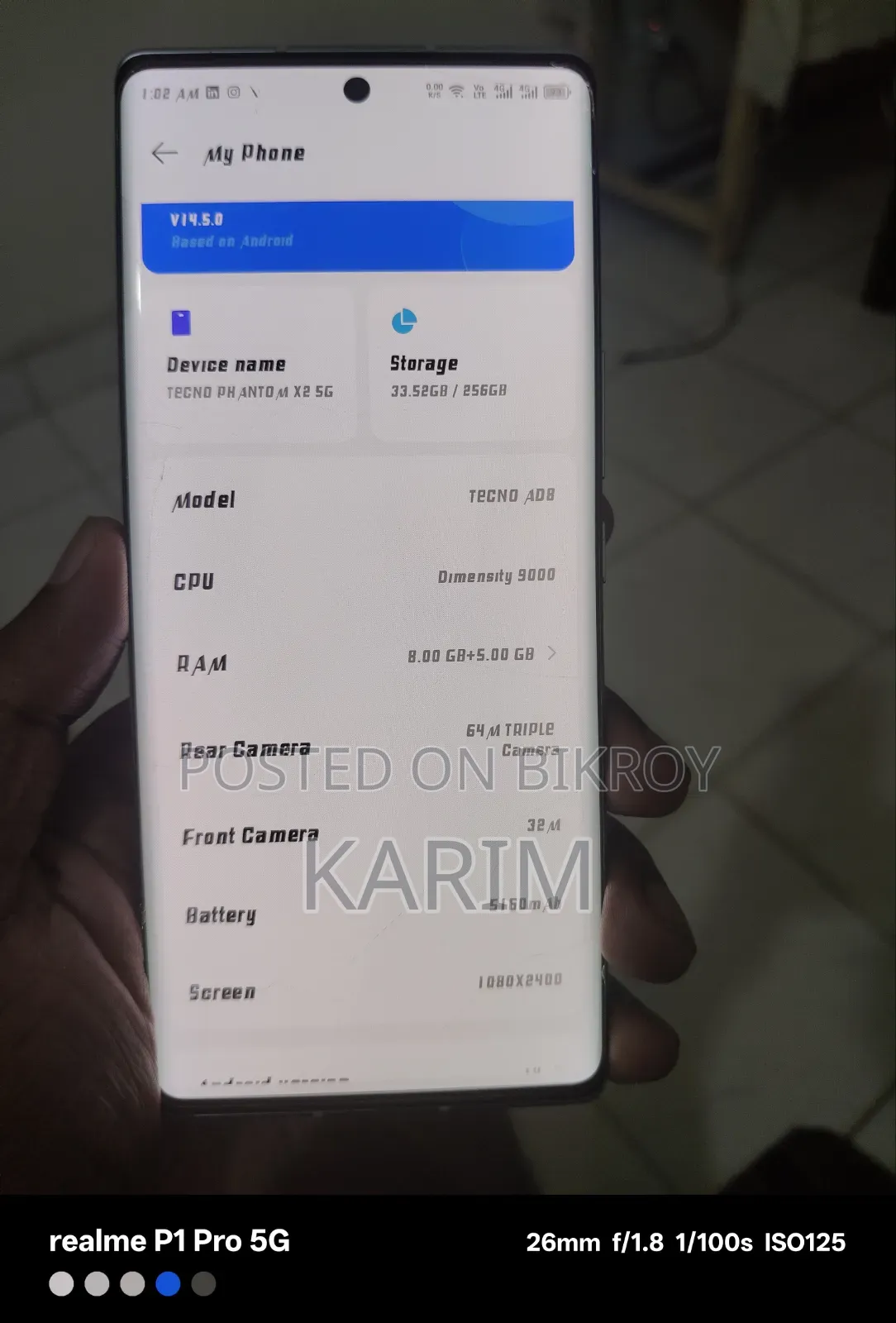 Tecno Phantom X2 5G 256 GB Blue