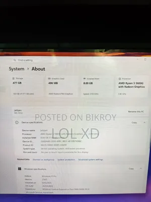 Desktop Computer 8GB AMD Ryzen 5 SSD 512GB
