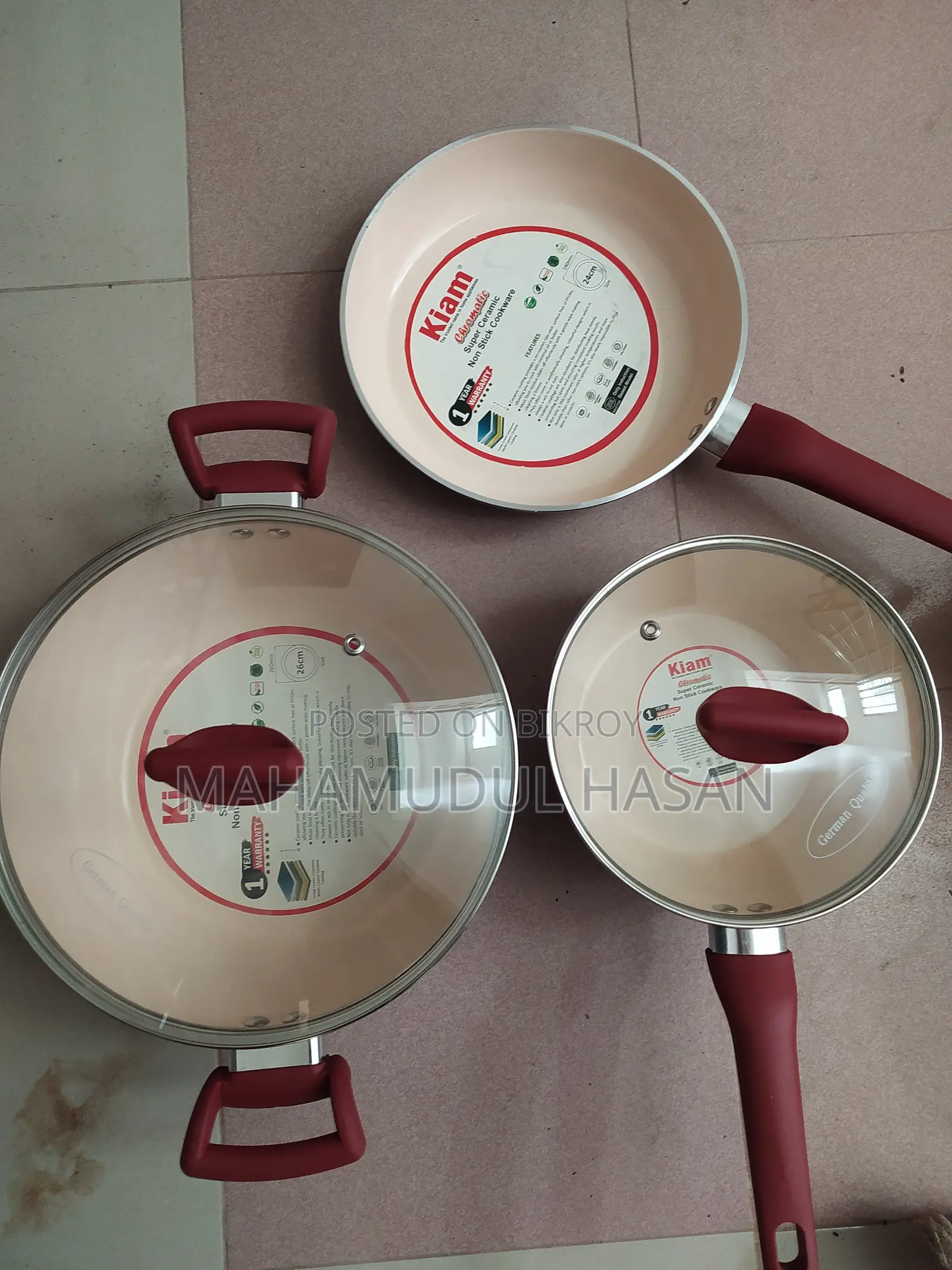 Kiam 5 PCS Non Stick Cookware Cooking Set