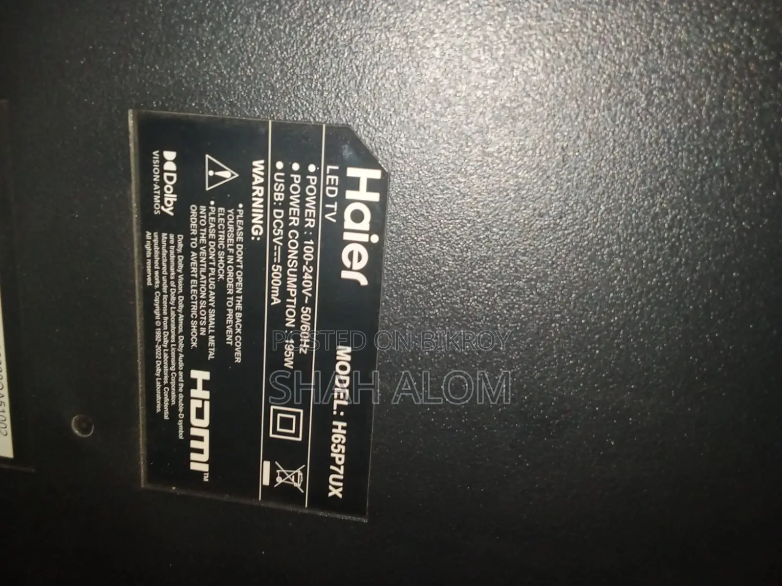 Haier 65" HQLED TV