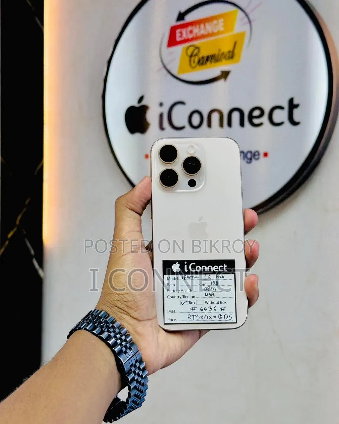 অ্যাপল আইফোন ১৬ প্রো ১২৮ জিবি গোল্ড