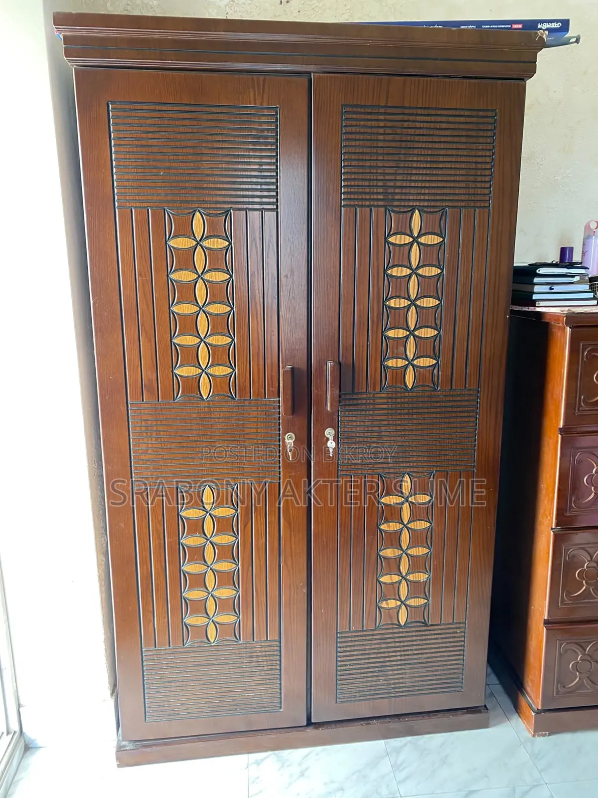 A wardrobe and a cupboard