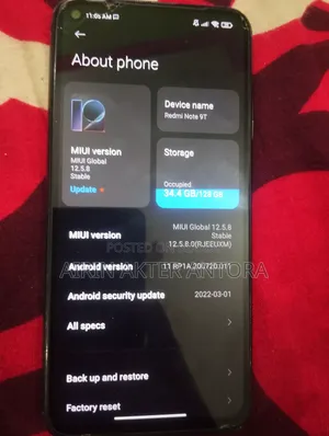 Xiaomi Redmi Note 9T 128 GB Gray