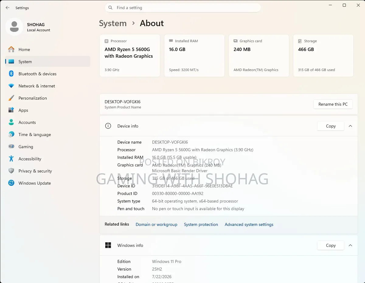 New Desktop Computer Asus 16GB AMD Ryzen 5 SSD 500GB