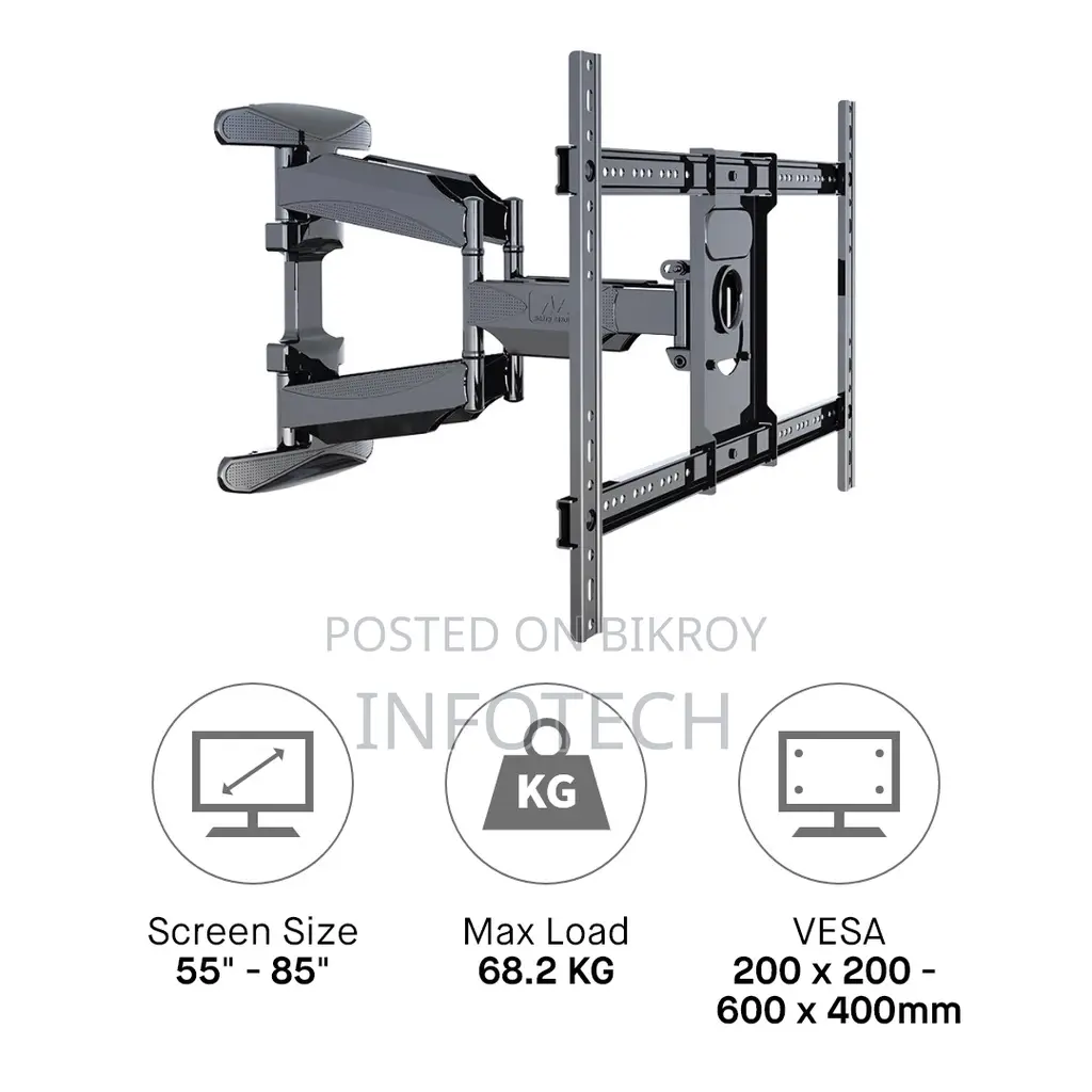 NB P65 (55-85) Inch Heavy Duty TV Moving Wall Mount Bracket