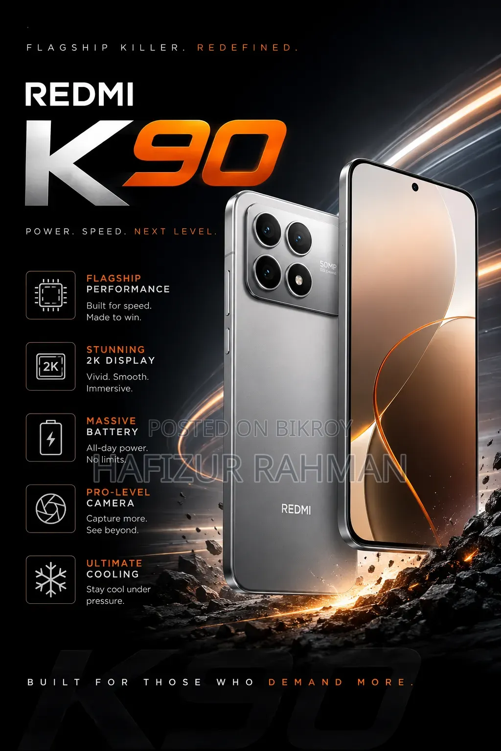 New Xiaomi Redmi K90 256 GB Black