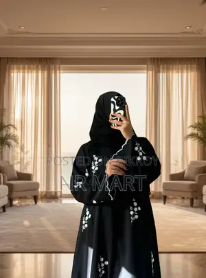 Premium Bali Burqa – With Embroidery Work and Hijab
