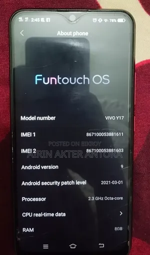 Vivo Y17 256 GB Red