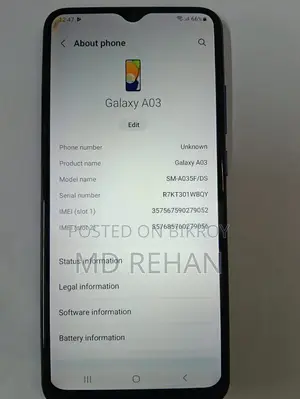 Samsung Galaxy A03 32 GB Blue