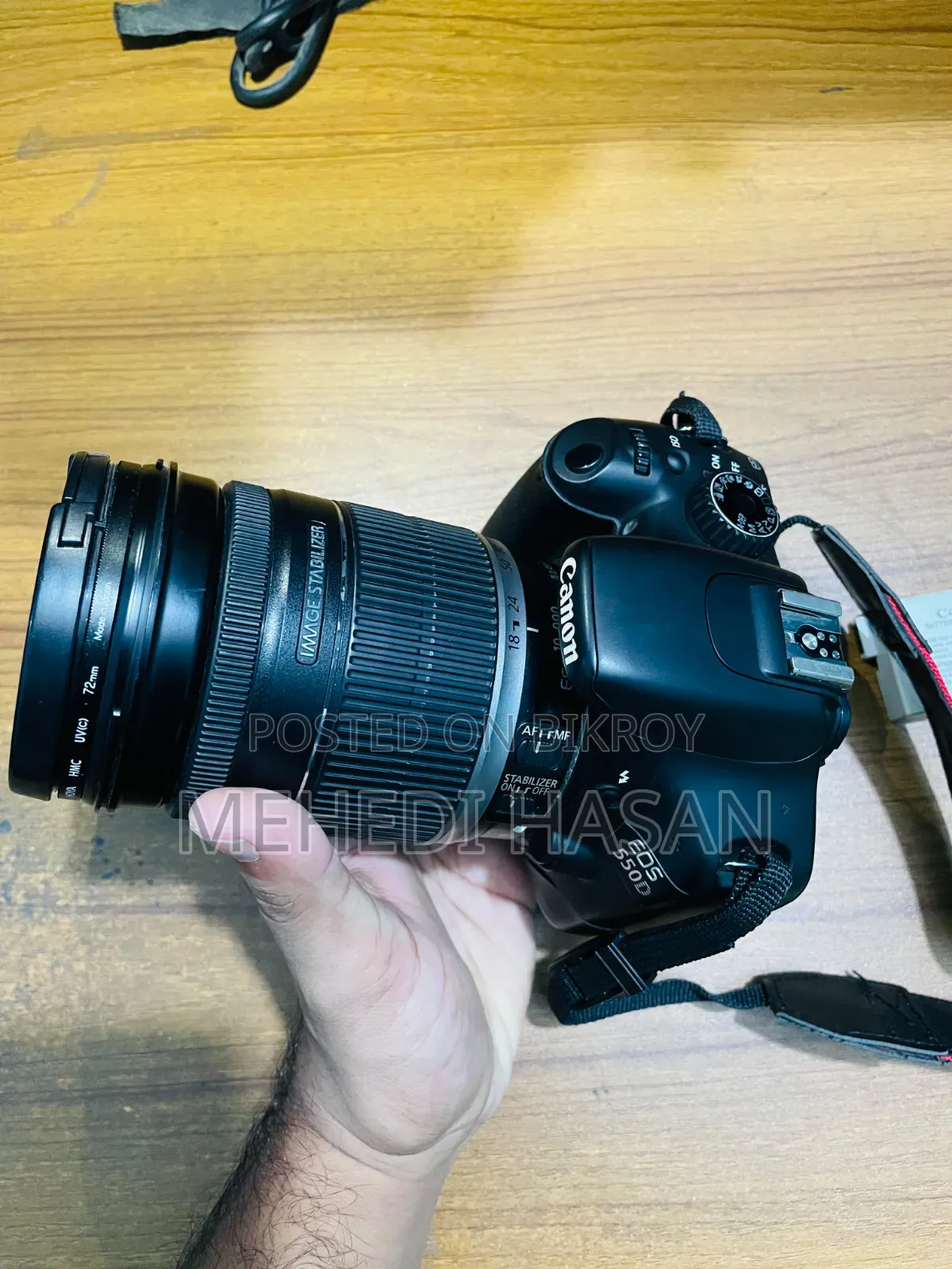 Canon EOS 550D Camera With 18-200mm Zoom Lens (Battery, Charger, Bag)
