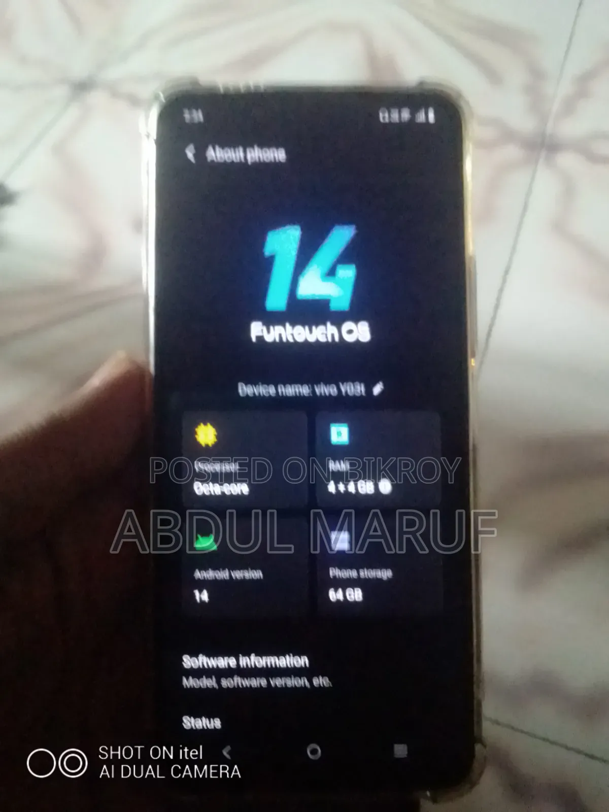 Vivo Y03t 64 GB Black