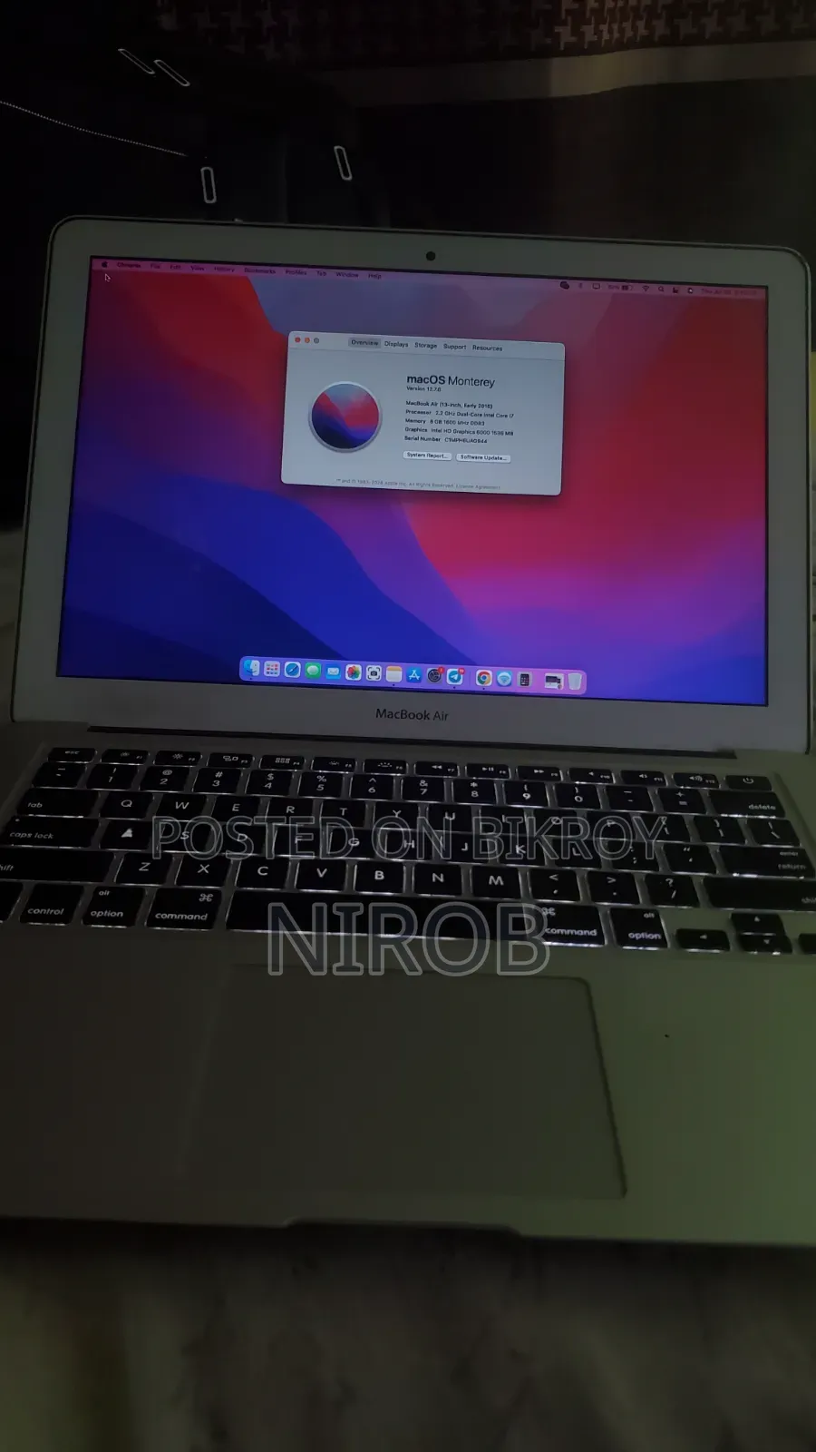 Laptop Apple MacBook 2015 8GB Intel Core Ultra 7 SSD 256GB