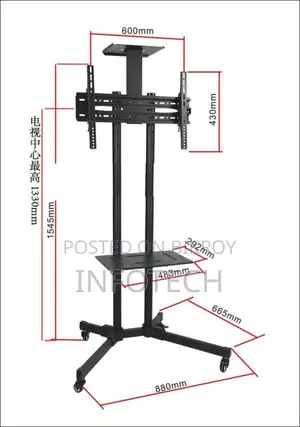 Led TV Stand D910 Adjustable (32-65) Inch Floor Stand Mount