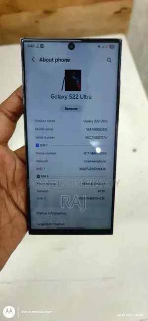 Samsung Galaxy S22 Ultra 256 GB Black