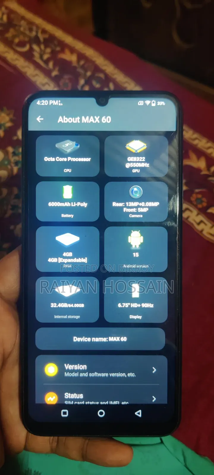 Symphony Max 60 64 GB Black