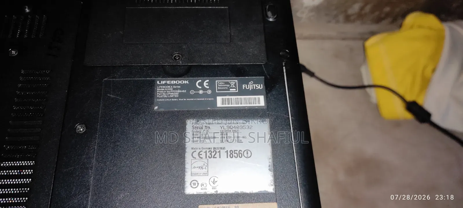 Laptop Fujitsu Lifebook AH530 4GB Intel Core i3 SSD 128GB