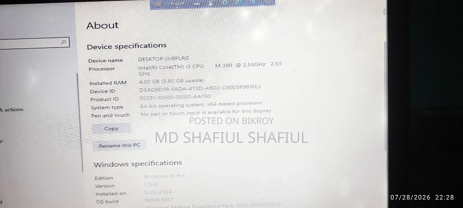 Laptop Fujitsu Lifebook AH530 4GB Intel Core i3 SSD 128GB