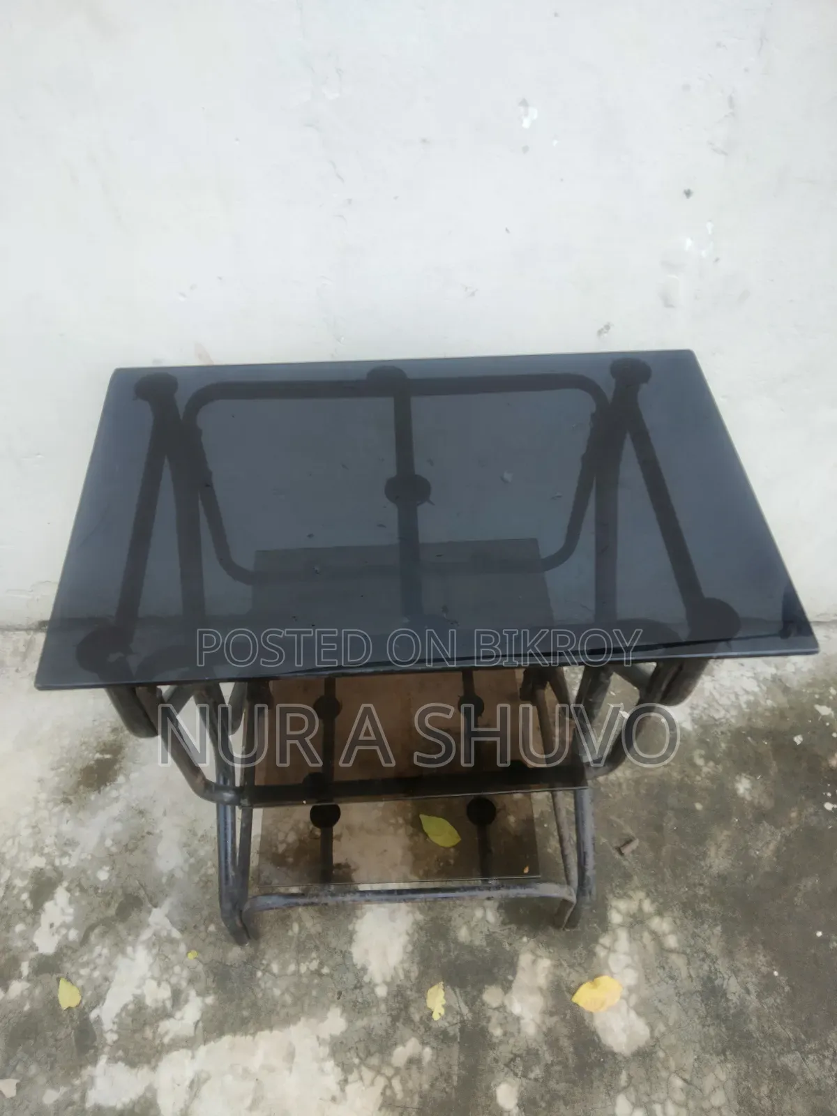 Chair and glass table for sale