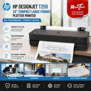 HP DesignJet T250 24" Compact Large Format Plotter Printer