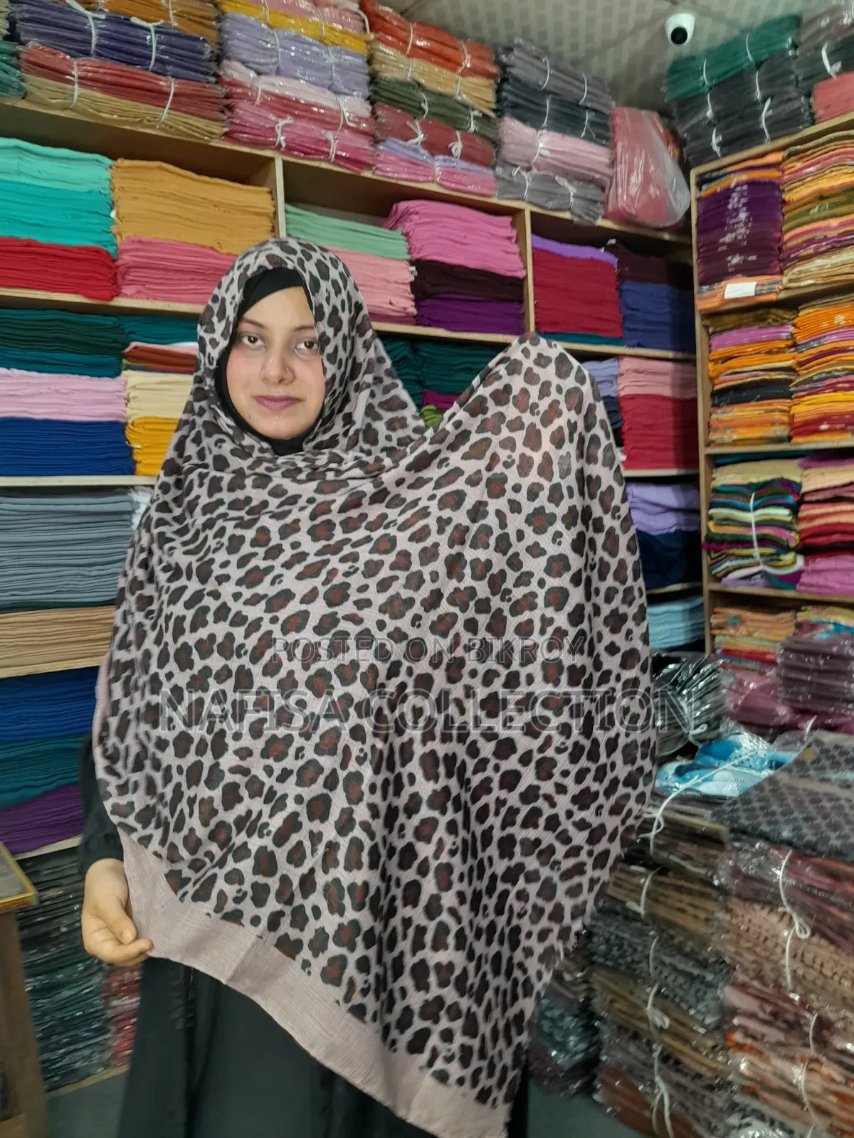 Slub Cotton Print Hijab,