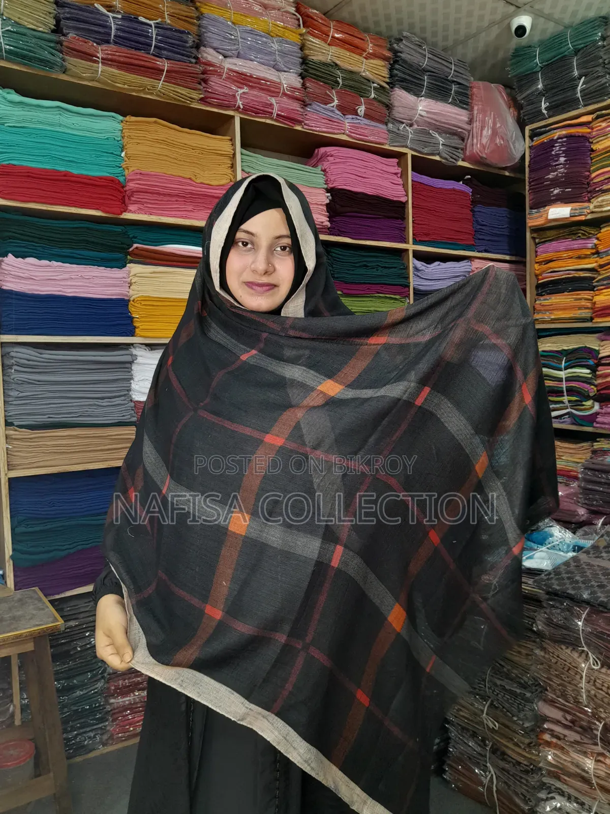 Slub Cotton Print Hijab,
