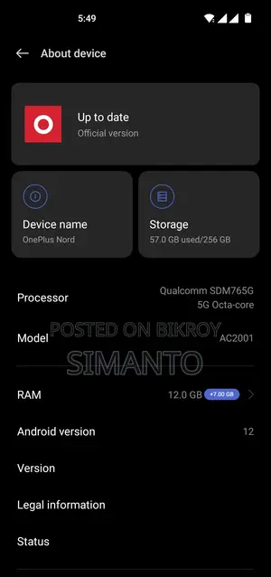 OnePlus Nord 256 GB Blue