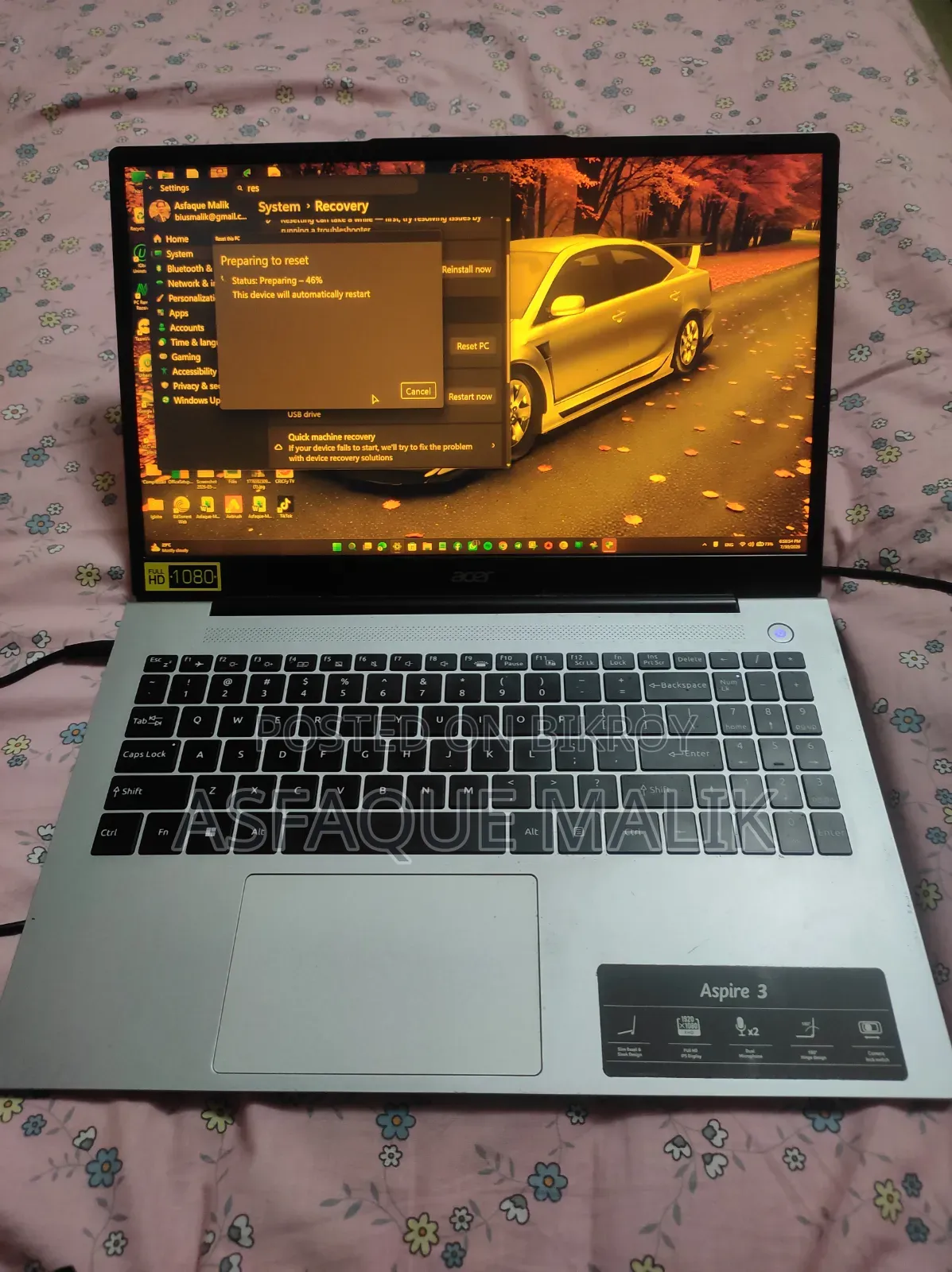 Laptop Acer Aspire 3 8GB AMD Ryzen SSD 512GB