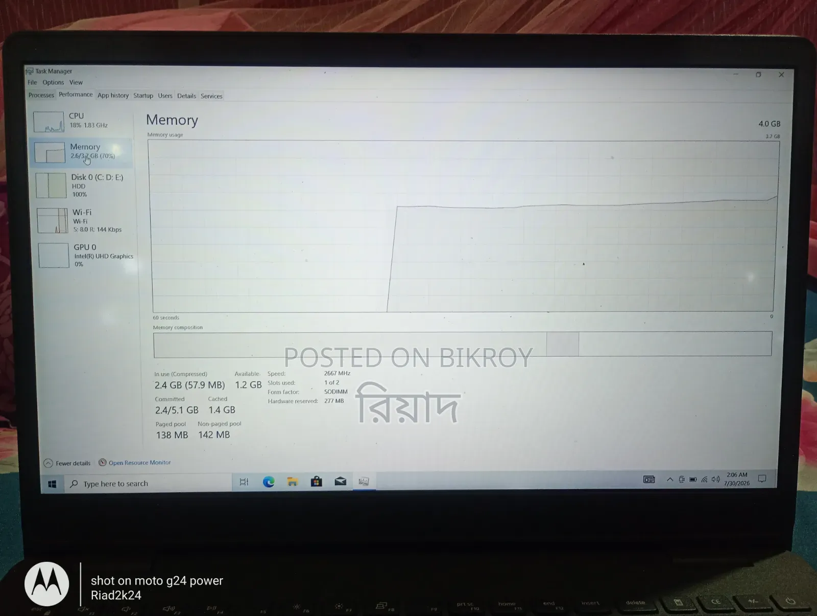 Laptop Dell Inspiron 15 3000 4GB Intel Core i3 HDD 1T