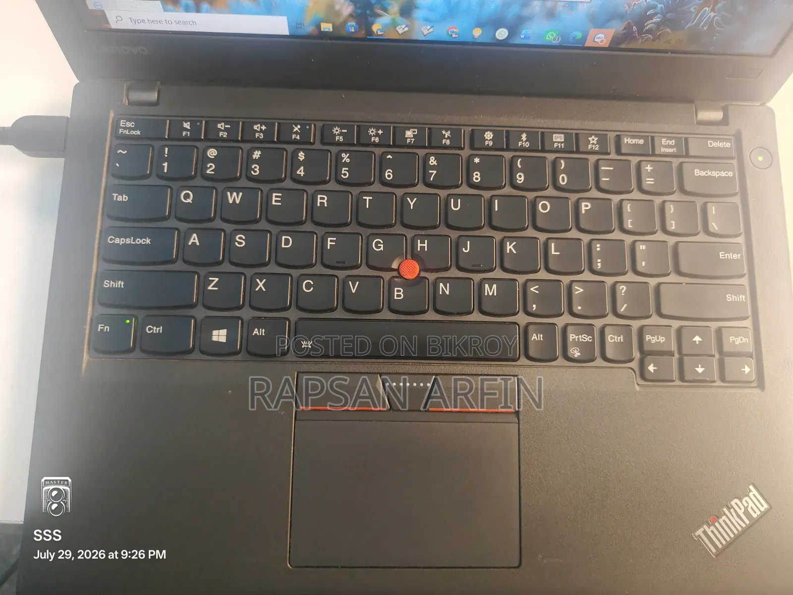 Lenovo ThinkPad X270 8GB Intel Core i5 SSD 256GB Laptop