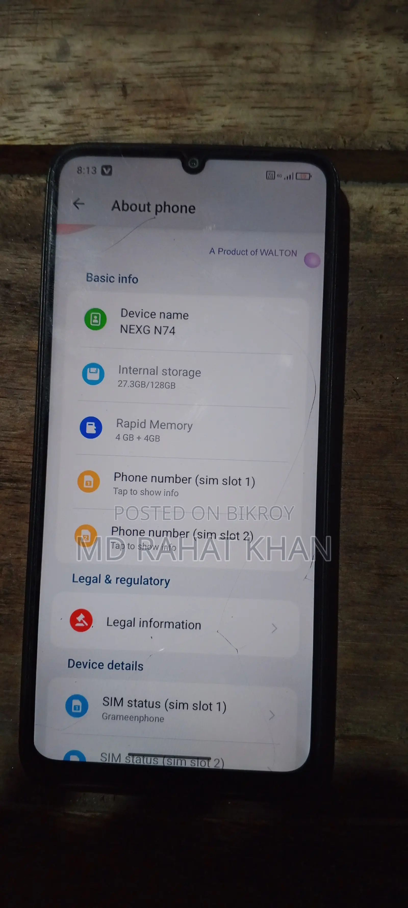Walton NEXG N74 128 GB Black