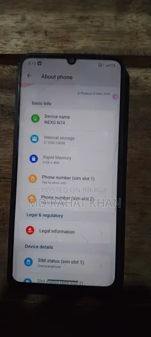 Walton NEXG N74 128 GB Black