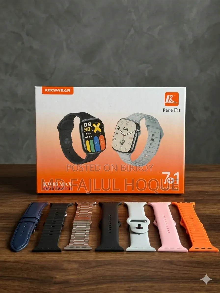 Keqiwear KW83 Max Smart Watch (7+1 Strap Combo)