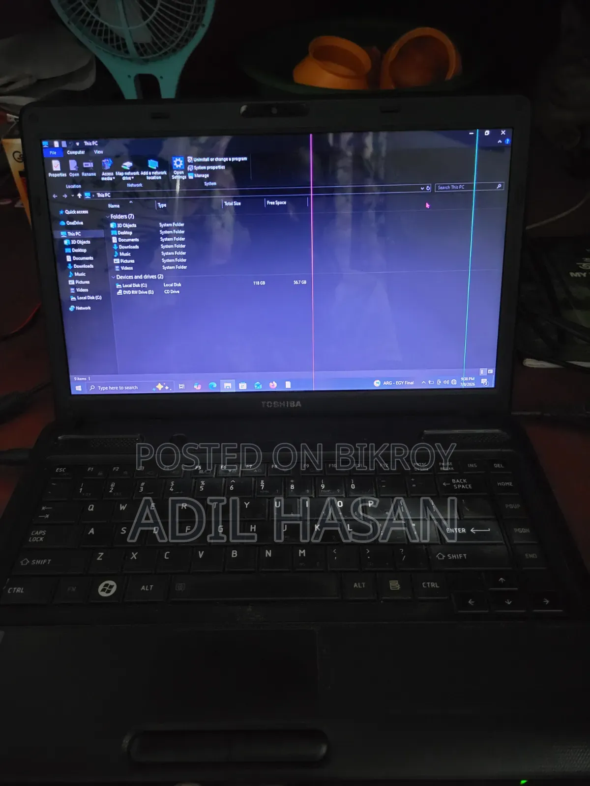 Toshiba Laptop 4GB SSD 128GB