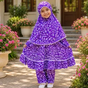 100% Cotton Khimar Set for Little Angels