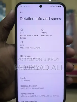 New Xiaomi Redmi Note 15 Pro+ 512 GB Black