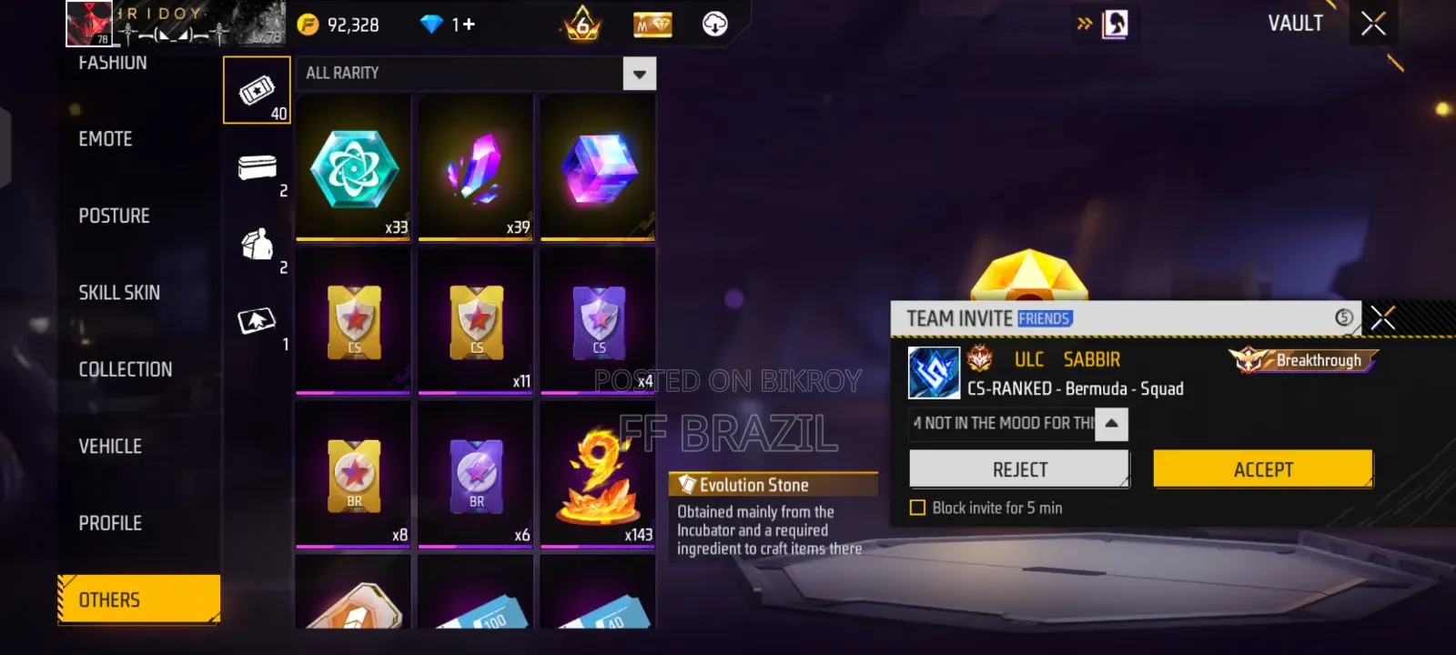 Free Fire Account Sell