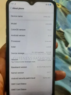 Oppo A5s (AX5s) 32 GB Blue
