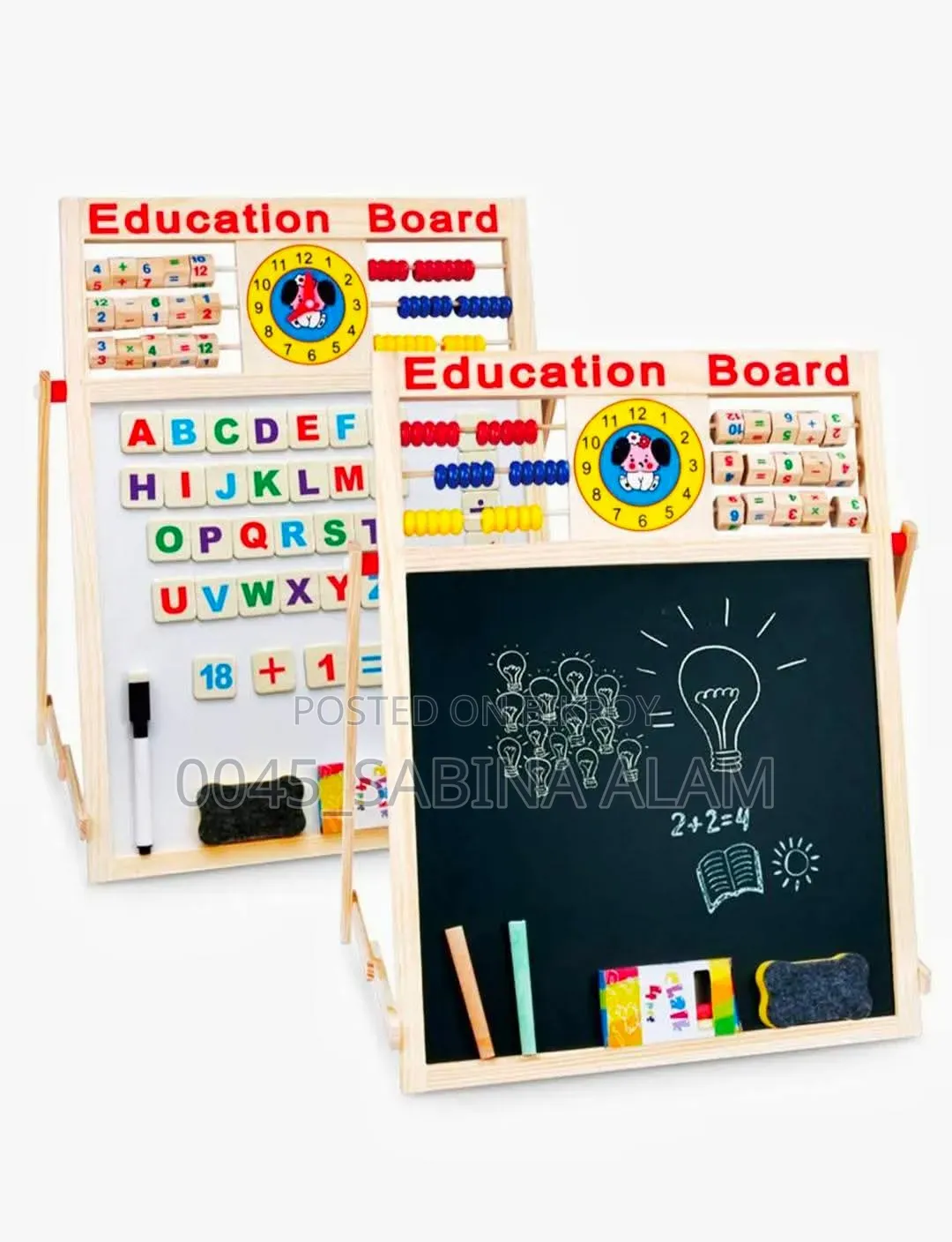 Multi-Function Education Board | Wooden Education Board