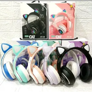 STN-28 Cute Cat Ear Wireless Bluetooth Headset (With RGB LED Light)
