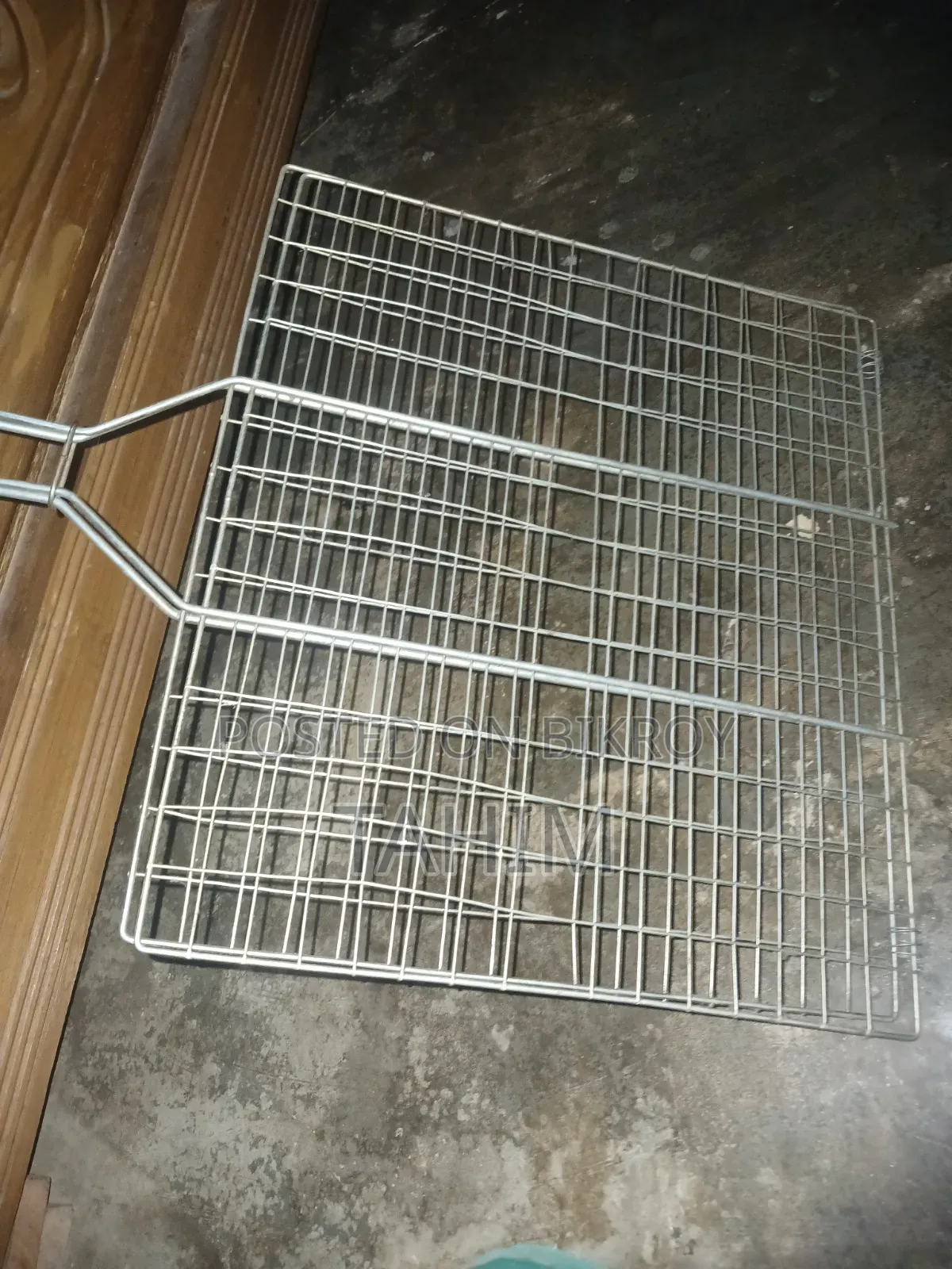 BBQ Grill Basket | Double-Sided Net for Grilling Fish, Meat | L