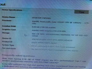 Desktop Computer Gigabyte 8GB Intel Core I3 HDD+SSD 512GB