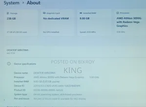 Desktop Computer 8GB AMD Ryzen 3 SSD 256GB